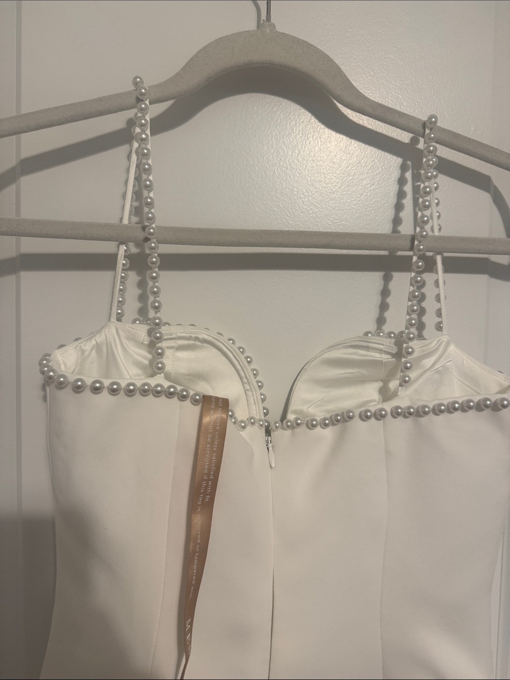 Meshki White Pearl-Accent Mini Dress - Picture 5 of 5
